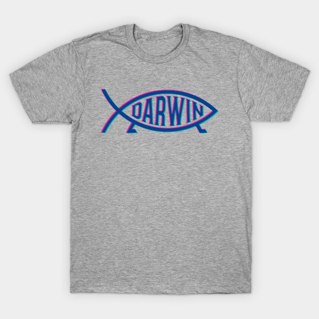 Darwin Fish Logo v3 T-Shirt by Lima's